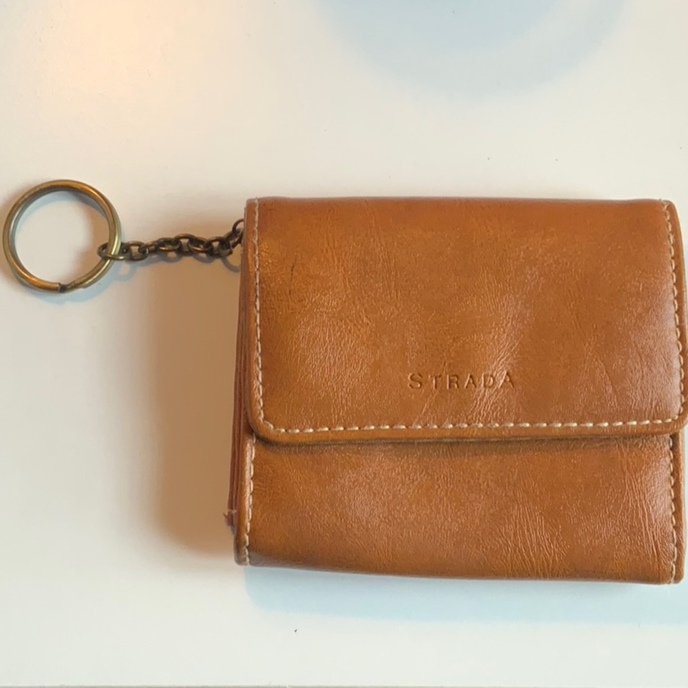 Strada Tan/Brown Vinyl Change Wallet